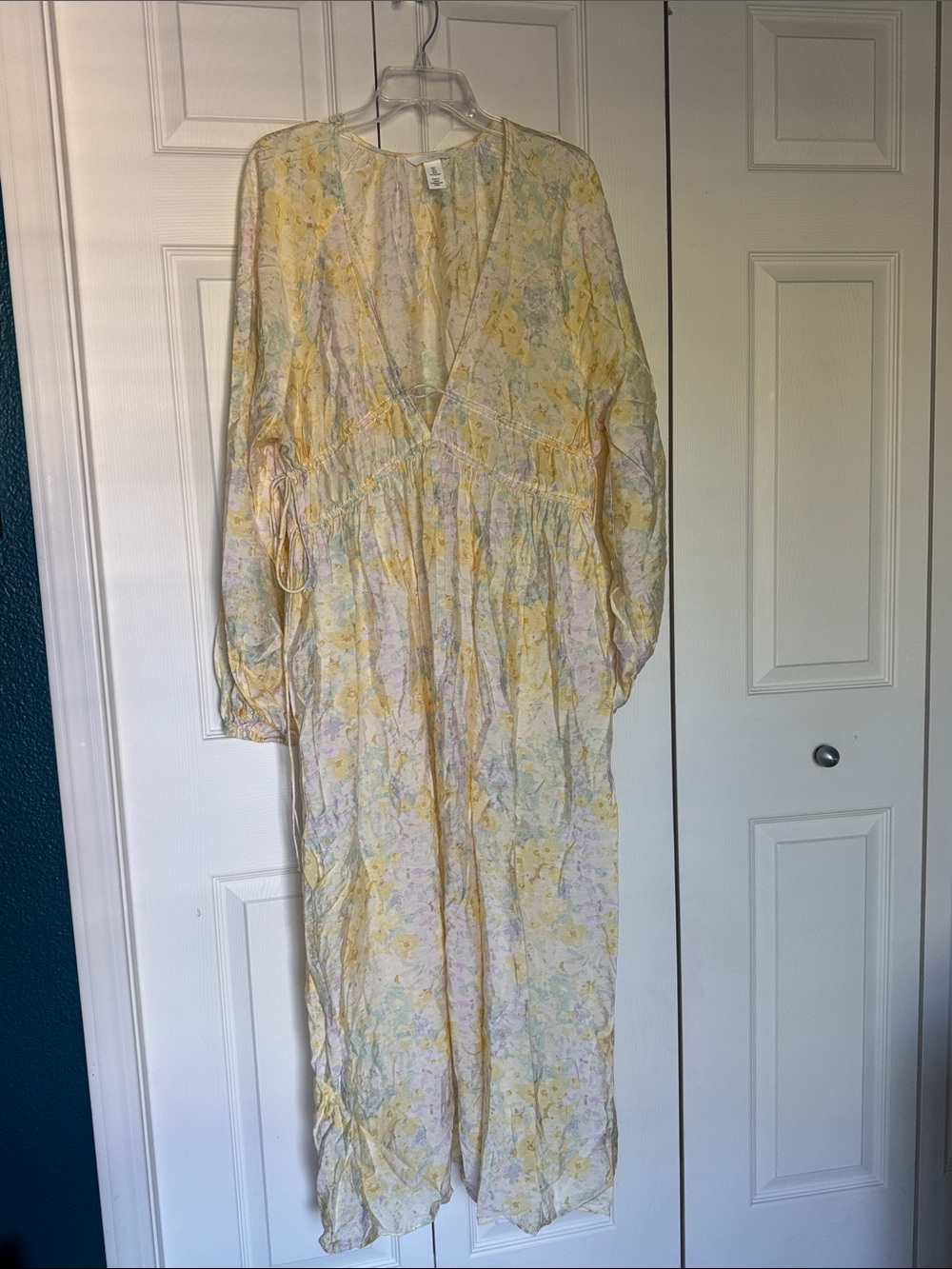 H&M Pastel Yellow Floral Maxi Dress
